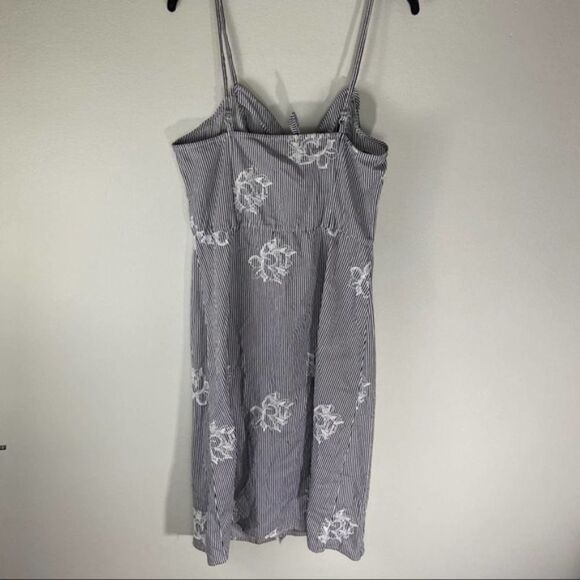 Ali +Jay full Button black white stripe Midi Dress NWT womens XL - Picture 7 of 8